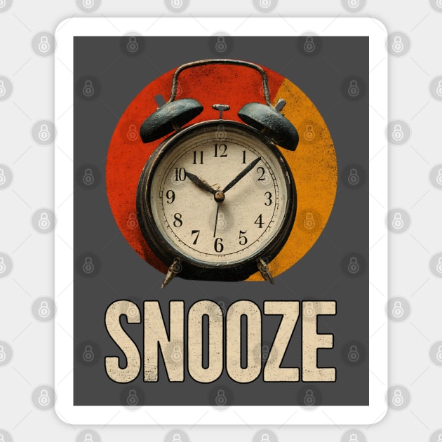 Snooze Button Champion - Retro Alarm Clock Design Sticker by TuncGK